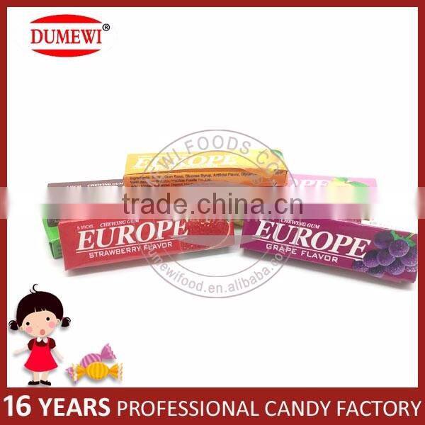 Multi Flavors 5 Sticks Europe Chewing Gum