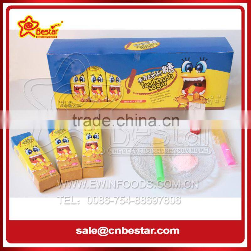 Lovely Packing Toothbrush Shape Lollipop With Sour Powder
