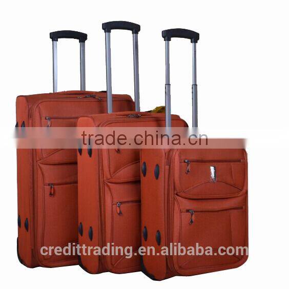 2015 new design purple stock trolley luggage trolley luggage