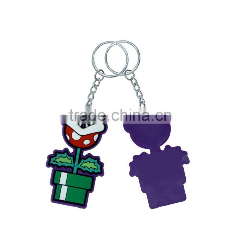 Best quality wholesale rubber customize designs keyrings silicone keychain keyring gift