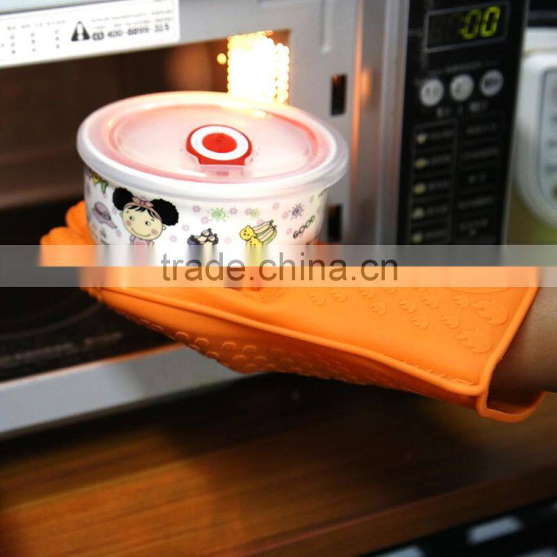 Silicone Heat Resistant Grilling BBQ Gloves for Cooking, Baking, Smoking & Potholder