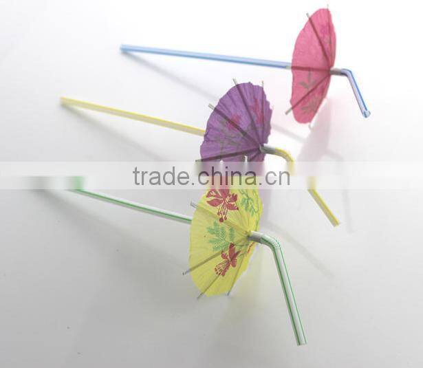 Hot sell Umbrella drinking straws 50pcs /box