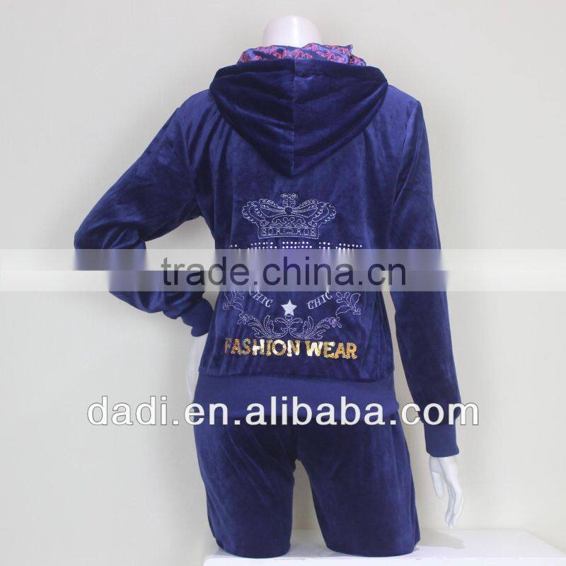 Velvet Tracksuits Suits Designs For Women 2017