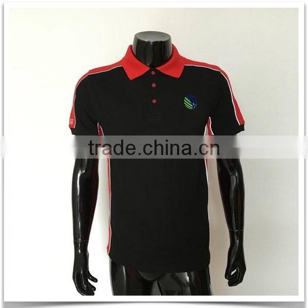mens polo shirt with reflective piping
