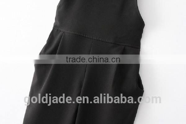 OEM lady sexy casual three quarter sleeve t shirts and suspender pants set