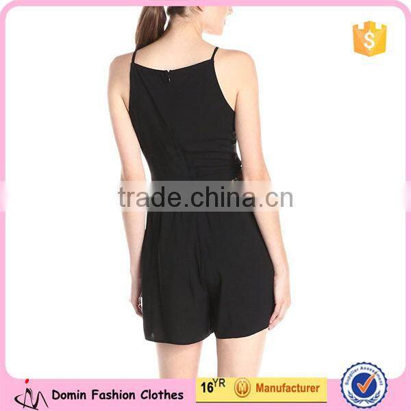 Women Sleeveless Romper with Lace Detail Featuring Women Dress
