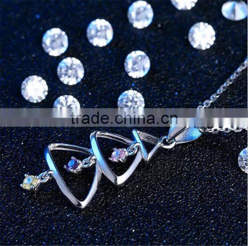 Christmas Gift 925 Sterling Silver CZ Christmas Pendant