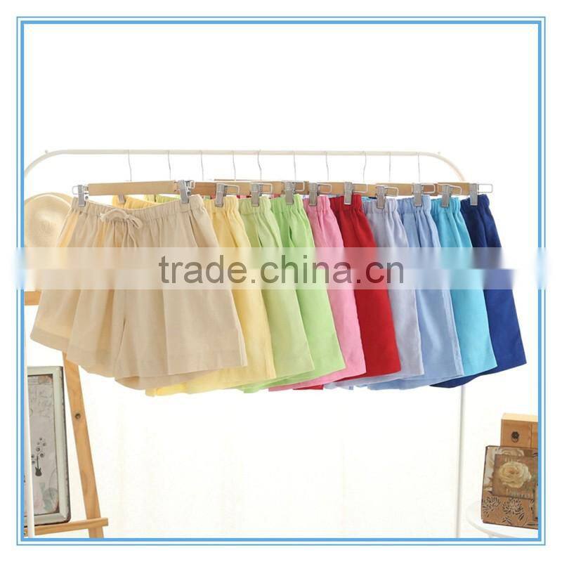 Wholesale Women Summer Beach Girl Cotton Linen Shorts 15 Colors Plus Size