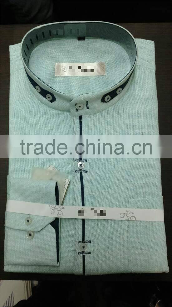 2014 hot design fahsion men cotton shirt nice collar piping shirt