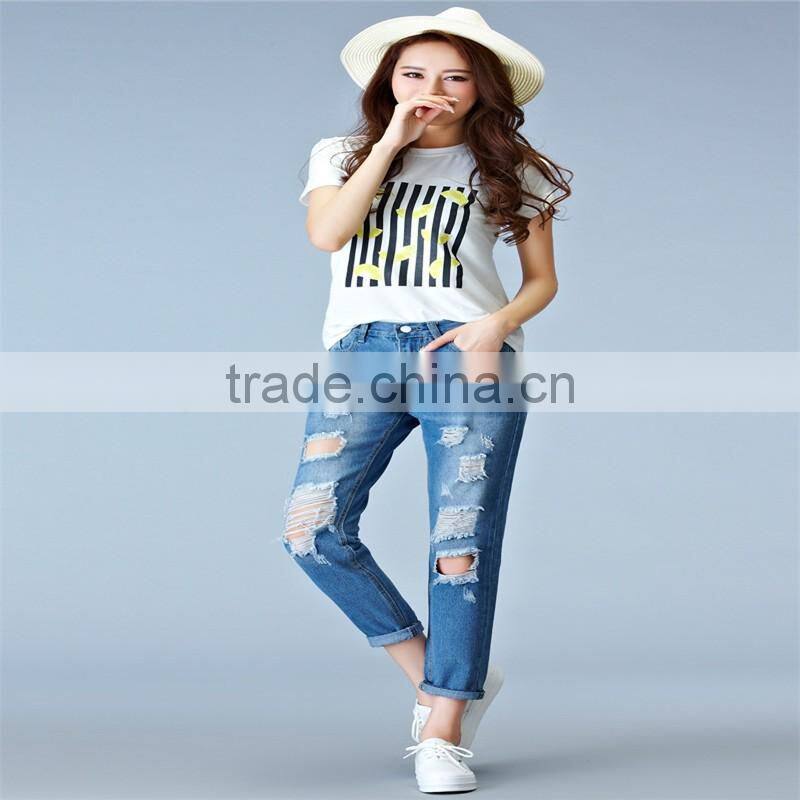 2016 new fashion brand women Slim jeans blue jeans female stretch jeans female
