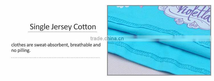 Customized Welcome Guangzhou Factory Elastic Binding Sleeves Summer Children Tshirt 3D Photo Print Girl T shirt