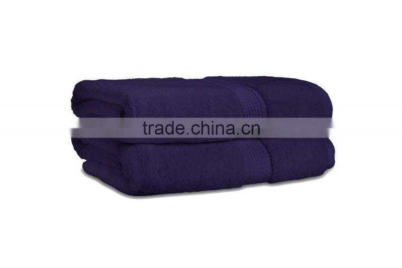 Quality texitile custom own design solid color plain cotton towel bath