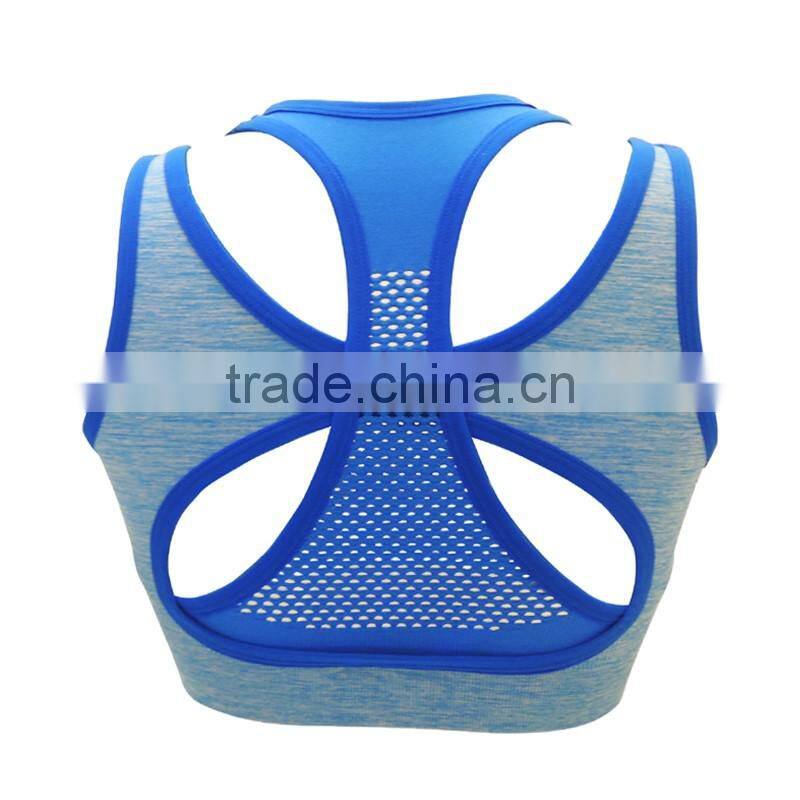 Latest style hollow out fitness bra underwear seamless sexy women sports bra top