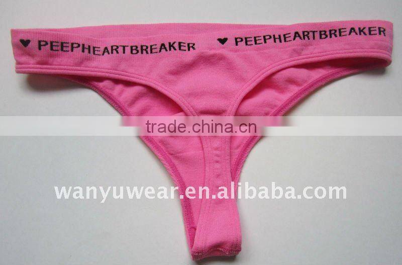 Hot sexy image women seamless T-string panty