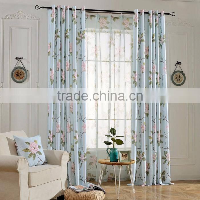 Fashion Style Floral Designs Curtains Fabrics For Living Room
