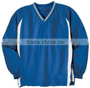 100 polyester long sleeve V-neck shirt