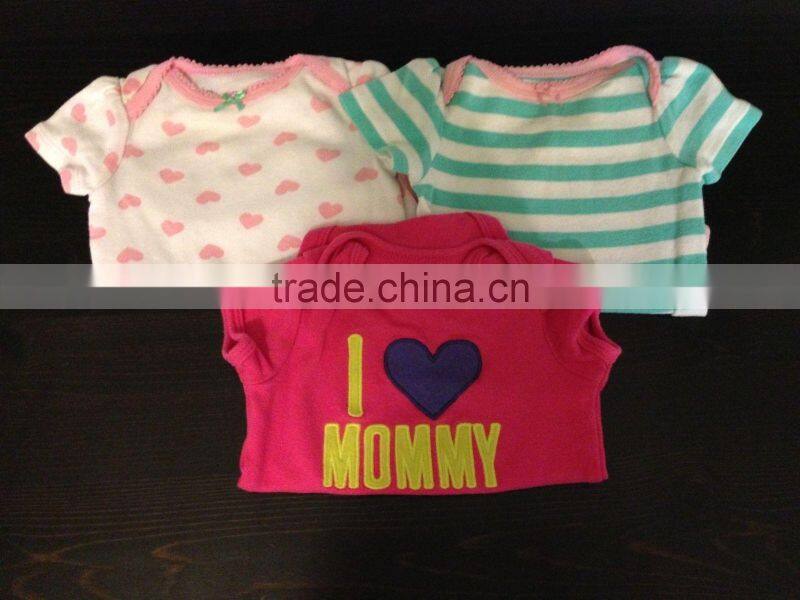 I Love mommy Baby Girl Bodysuits Rompers