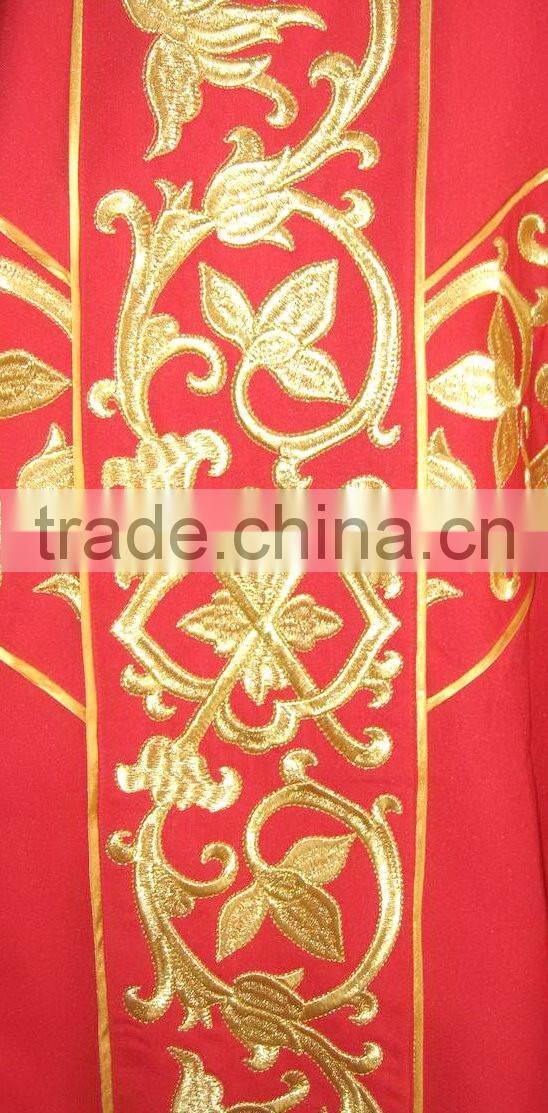 China factory supply white clergy surplice robe gown acrylic church textile