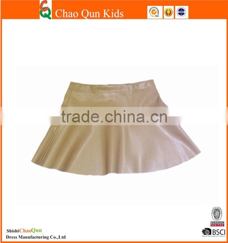 wholesale summer cheap baby girls mini kids leather skirt