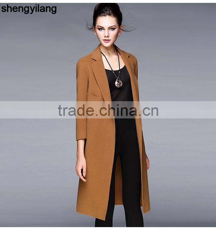 women's wholesale wool suit collar midi long coat