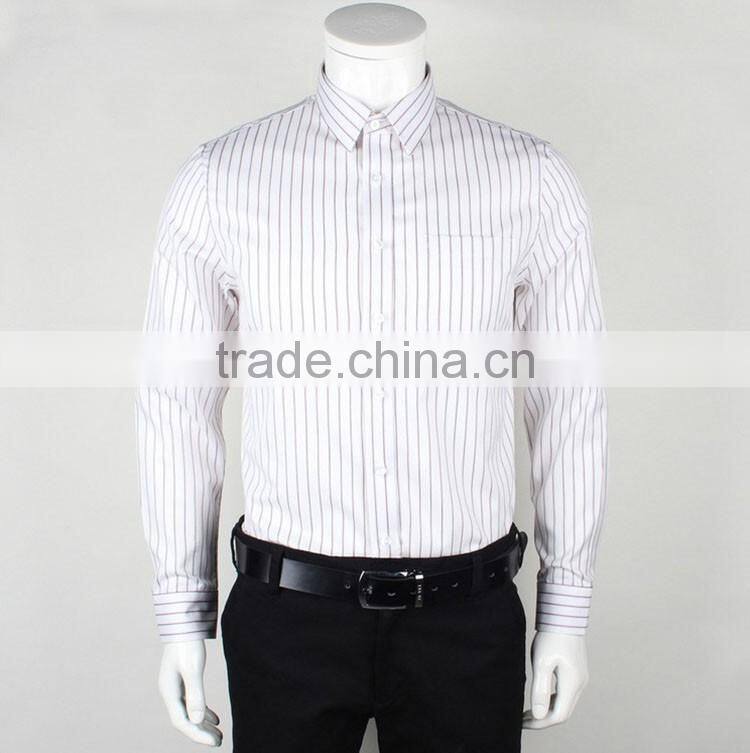 Mens stripe 100 cotton non iron dress shirt