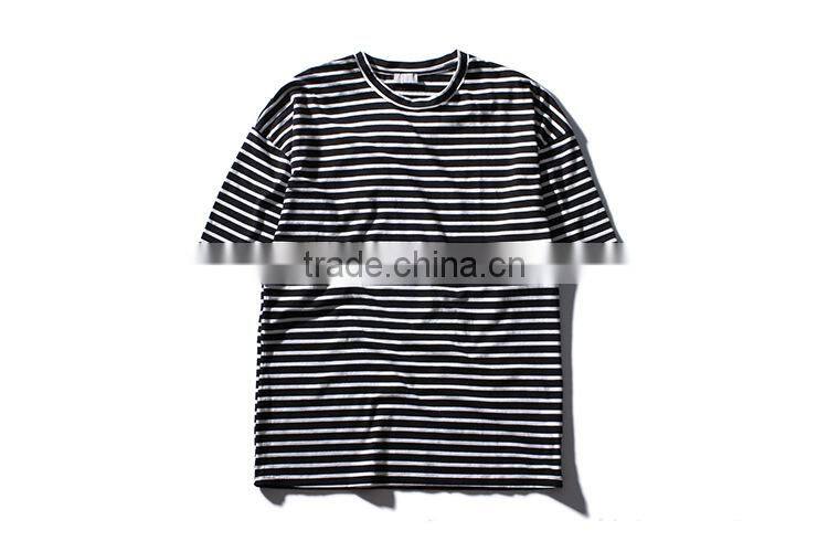 stripe cotton short sleeves t shirt for men