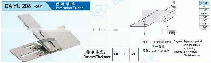 Immtiation folder DA YU 208 F204