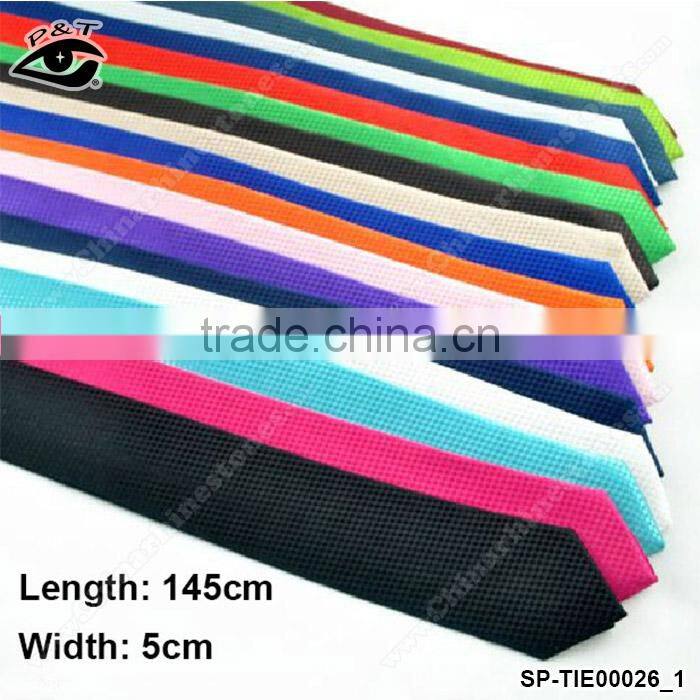 18 Colors Grid Tie Pure Color Neck Tie For Students Skinny Ties