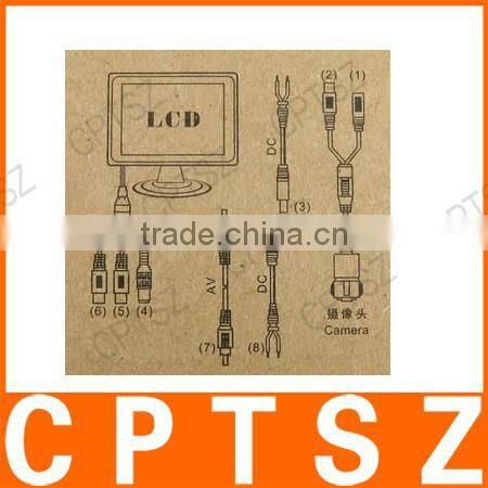 4.3 Inch Color TFT LCD Parking Car Rear view Monitor Car Rearview Backup Monitor 4.3'' 2 Video Input for Reverse Camera DVD