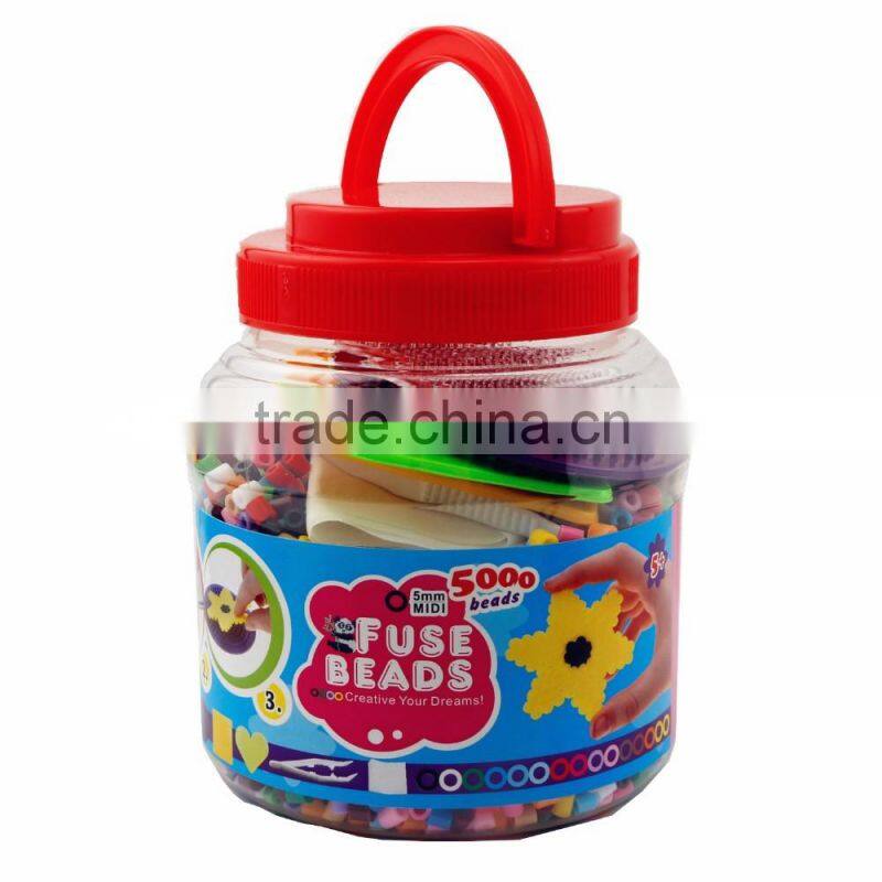 2400Pcs 24 Color Hama Beads 5MM Perler Beads DIY Creative Puzzles Tangram Jigsaw Board Educational Baby Kid Toys Gifts