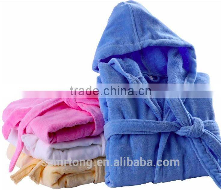 100% cotton white hotel terry towel bathrobe with personalized logo