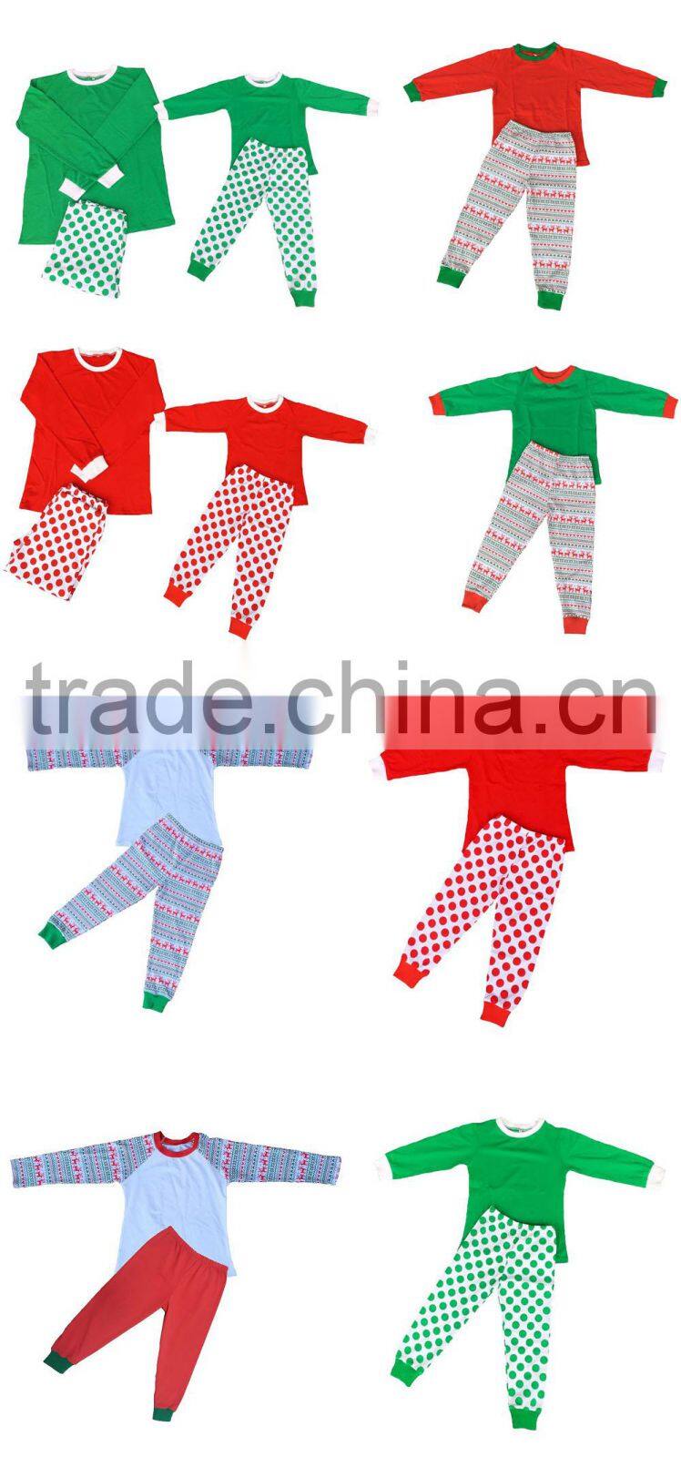 wholesale children organic cotton fabric pajamas kids girls matching fancy striped pajamas