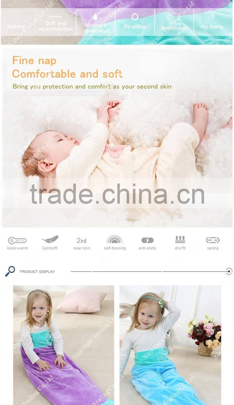 Wholesale children mermaid blankets kids sleeping bag