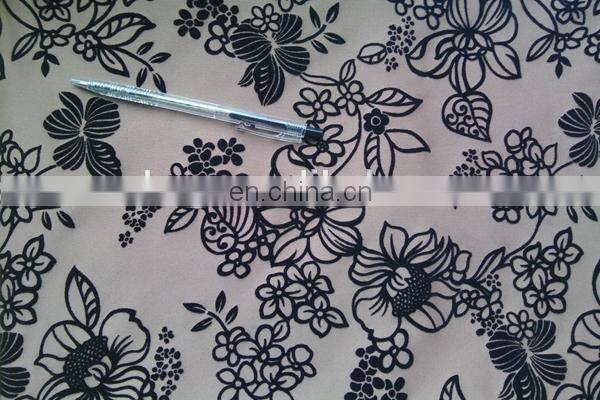 Winfar textile Hot selling 75D/72F DTY flower flock polyester scuba fabric design