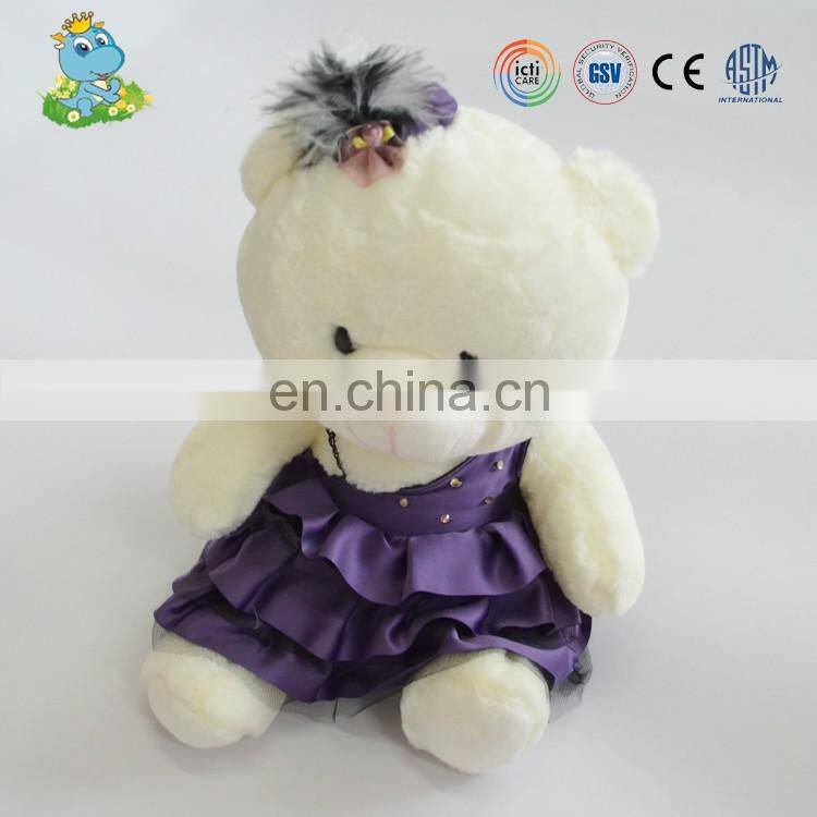 Good quality fashion wear skirt teddy bear toy for kids gift
