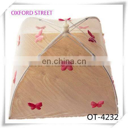 Green flower mesh food plate cover