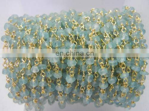 Amethyst Gemstone Wire Wrapped Chain