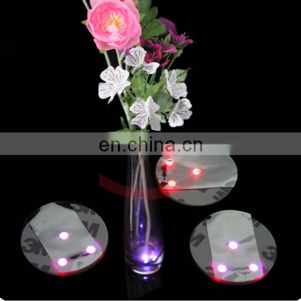 Best sale led light drink coasters led sticker coaster Led flashing coasters
