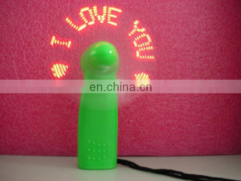 New arrival mini message fan glovion portable handle programmable fan led programmable fan
