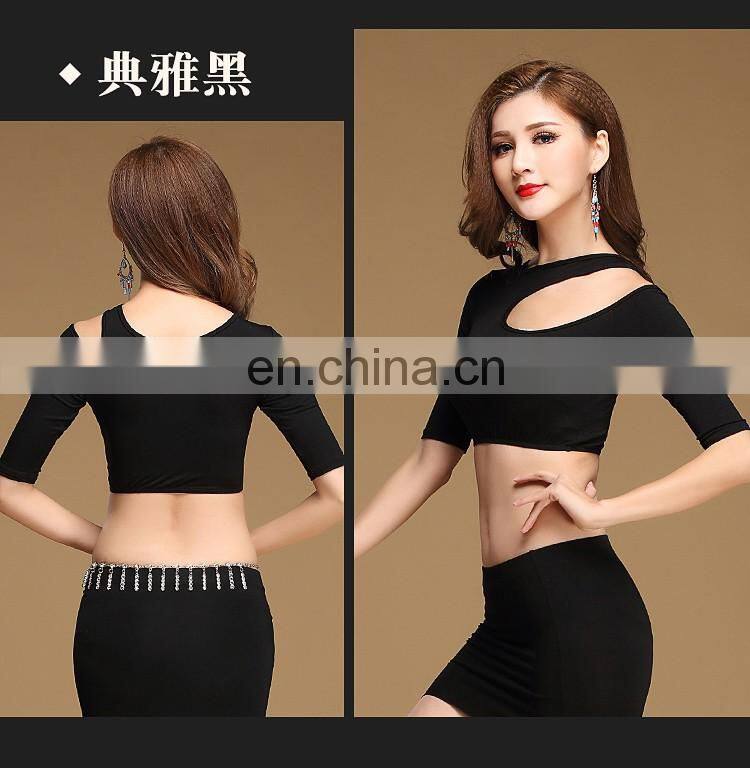 S-3103 Wholesale sexy modal four colors belly dance top