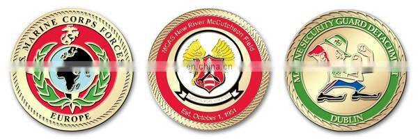 iron stamped soft enamel souvenir coin with epoxy