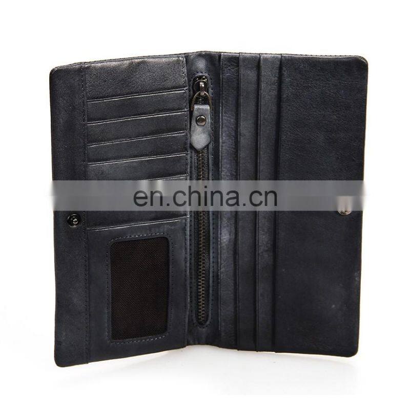 Very popular retro men leather wallet money clip brands