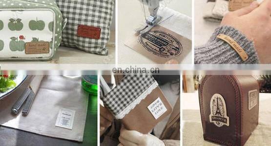 China facroty factory custom printed embossed leather patch