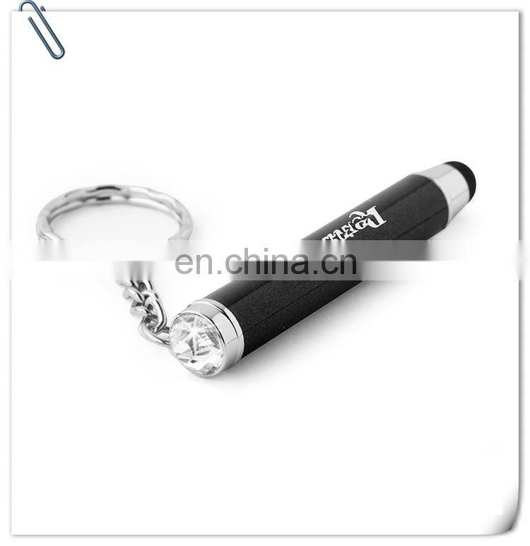 mini led sparkle stylus promotional keychain