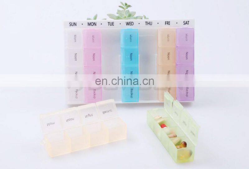 Promotion Gift Plastic Pill Storage Cases Colorful Medicine Box