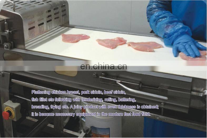 Super quality wholesale chicken meat flatten machine for chicken nuggets