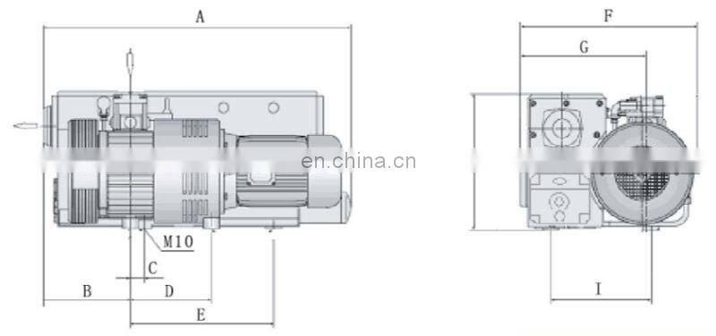 160m3/h 4kw Single Stage Rotary Vane Vacuum Pump