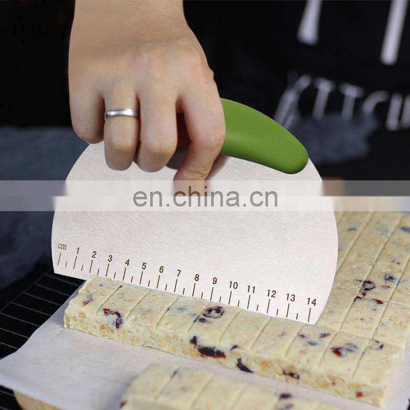 High Quality Stainless Steel Rubber Handle Kitchen  Baking Flour Scraper