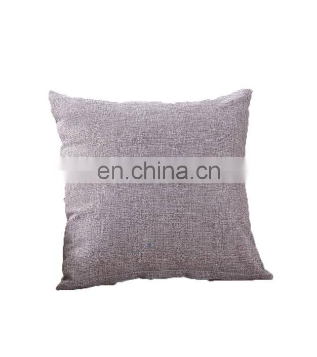 Cool colors linen cushion cover solid throw pillow case cover for couch