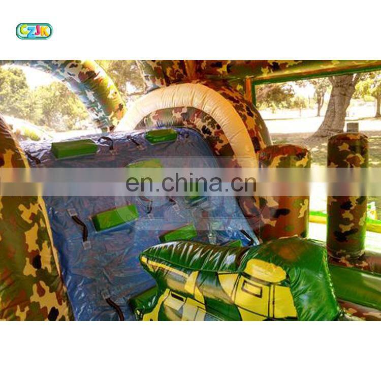 Camouflage boot inflatable jumper bouncer jumping bouncy castle bounce house combo